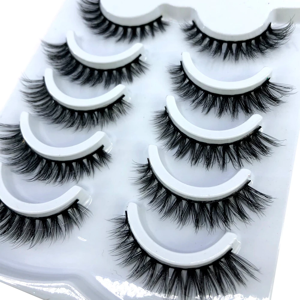 2022 NEW 5 Pairs Natural False Eyelashes Fake Lashes Long Makeup 3d Mink Lashes Extension Eyelash Mink Eyelashes for Beauty