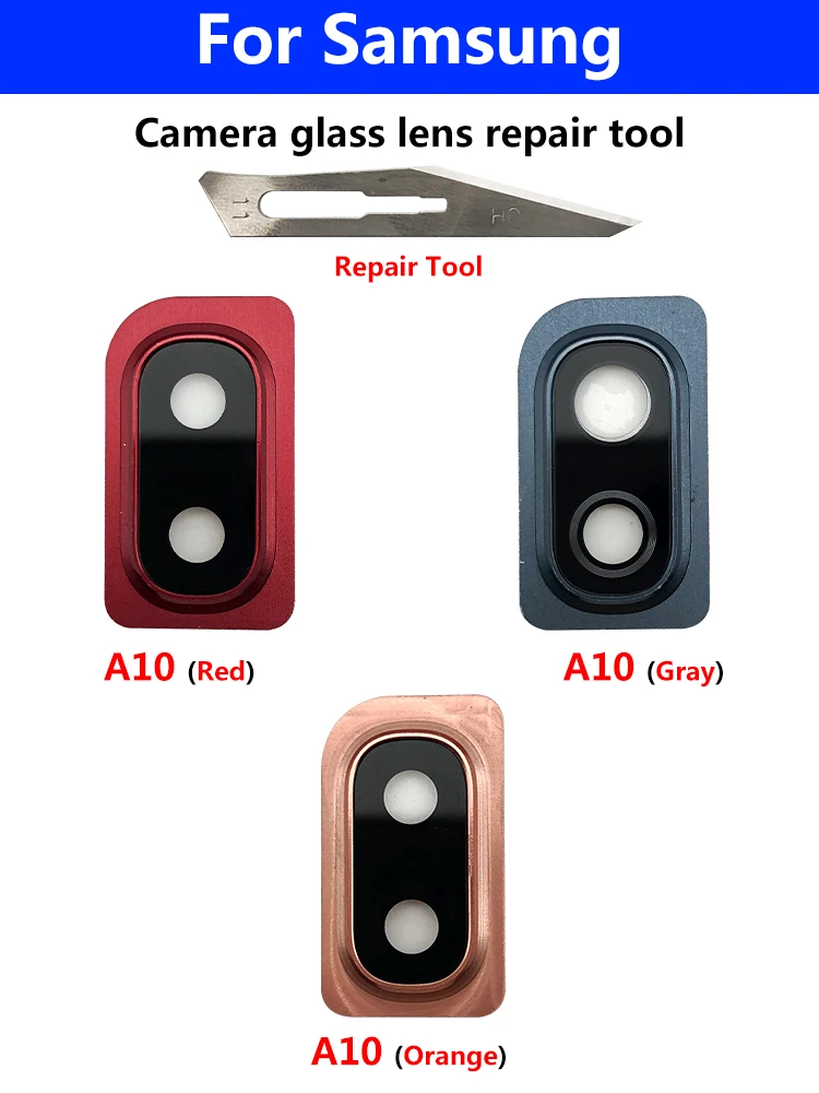 New Housing Back Rear Camera Glass Lens With Cover Frame Holder For Samsung A10 A105F A30 A305F A40