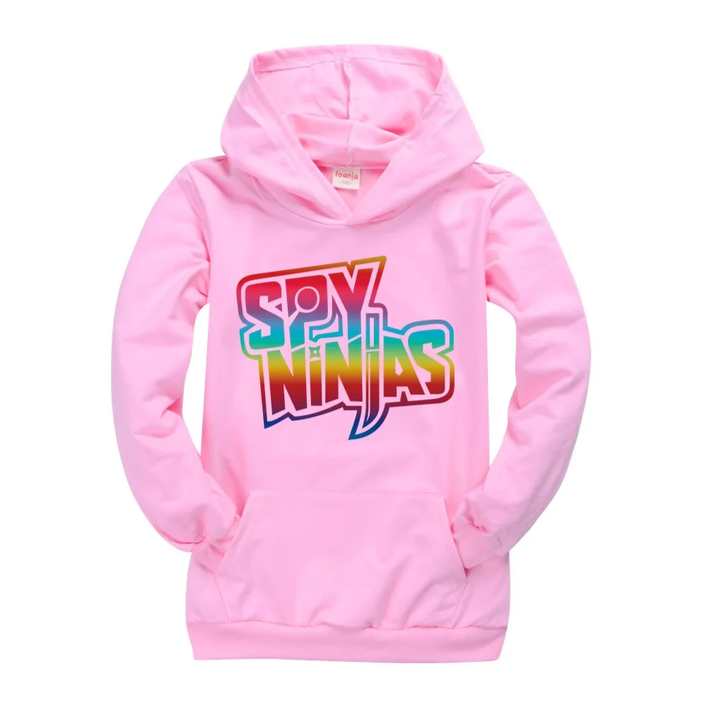 

New Spy Ninjas Fashion Kids Clothes Girls 2-16 Teenage Tshirt Sweater Boys Hooded Sweatershirt Baby Pink Shirt Costumes for Kids