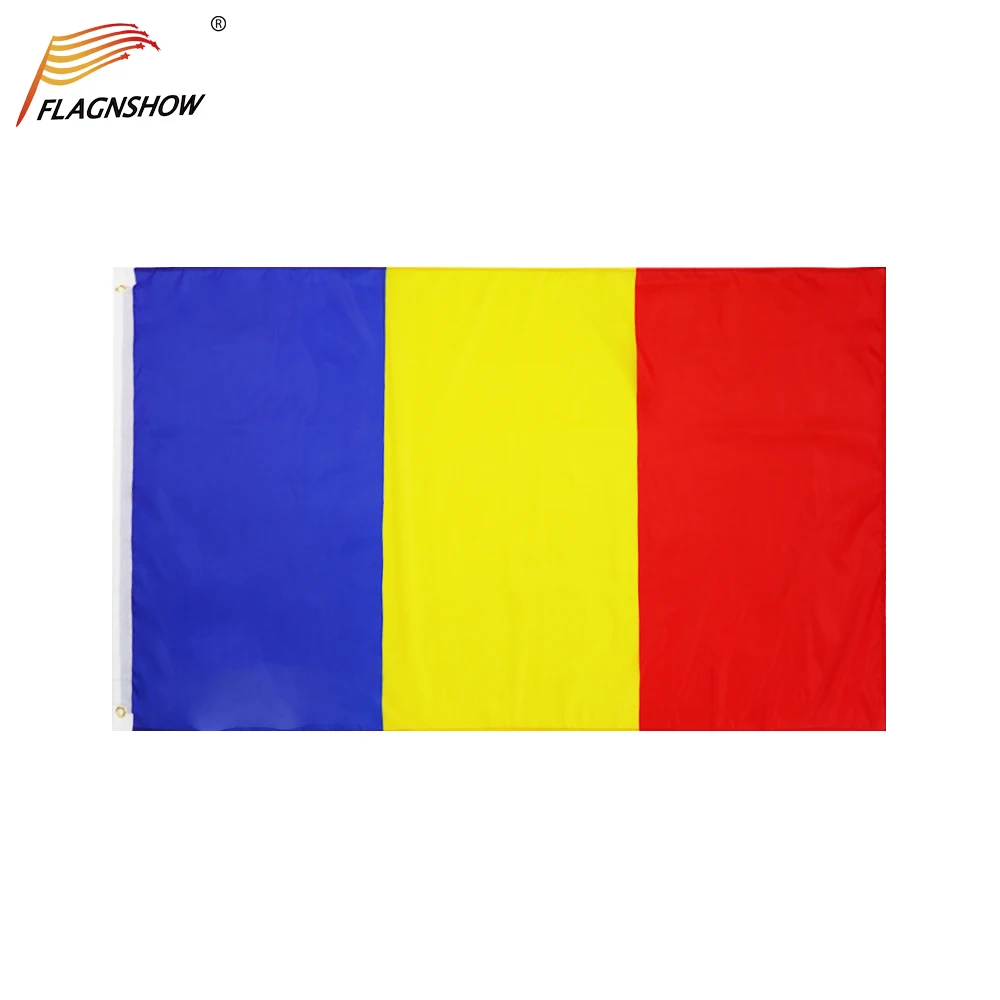 

Флаг Румынии Flagnshow, цельный флаг 3 Х5 футов, подвесные полиэфирные румынские государственные флаги с латунными прокладками