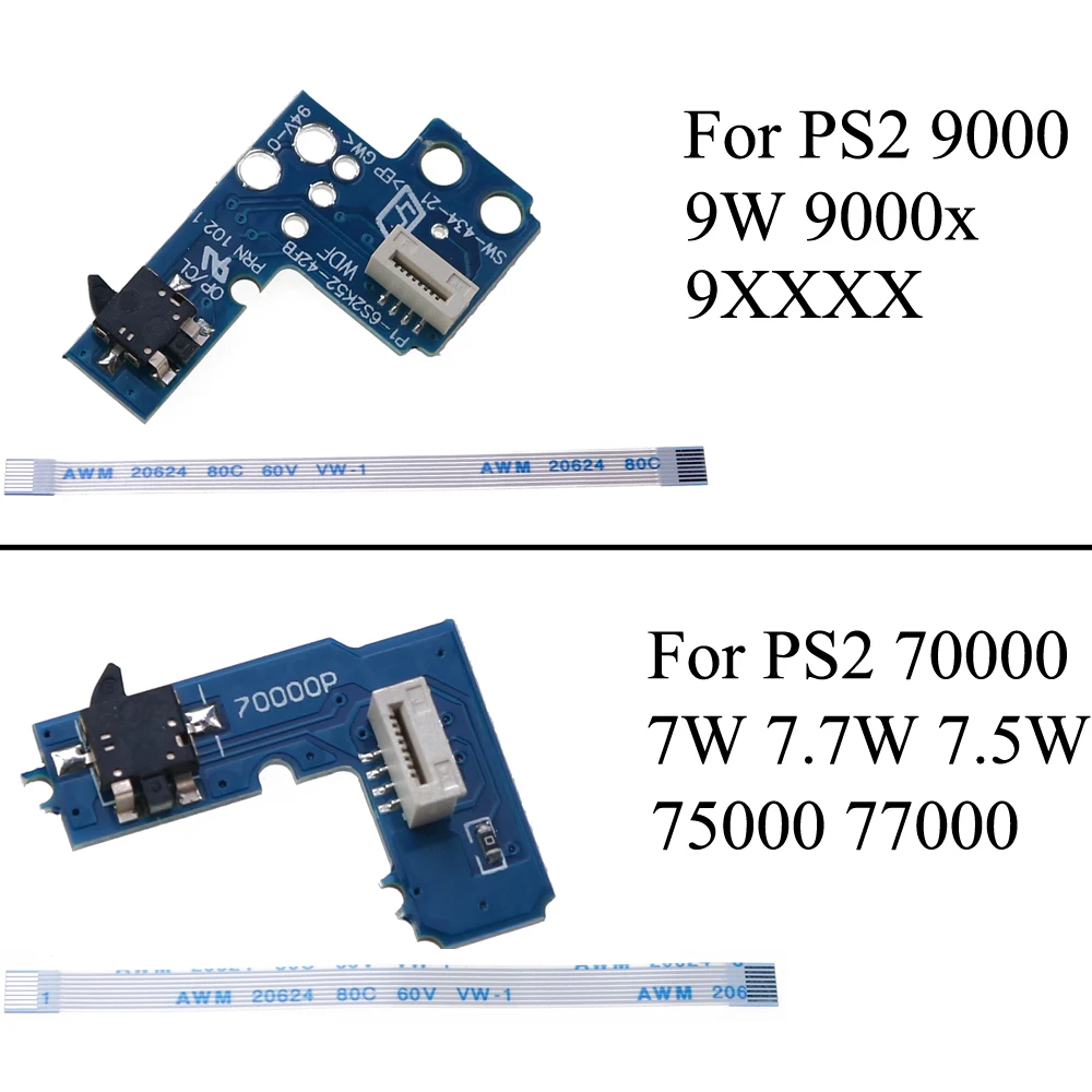 

Power on off Reset Switch board with 8pin flex Ribbon Cable for Sony PS2 SCPH 90000 9XXXX 70000 75000 77000 repair parts