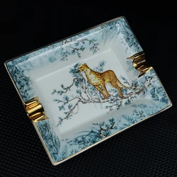 LUBINSKI High Temperature Resistance Ceramic Cigar Ashtray Home for Cigar Cigar with Gift Box CA-006