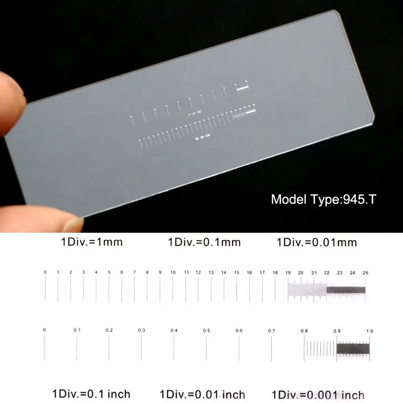 Microscope Stage Micrometer Slide Optical Glass Measuring Tool Measurement Reticle for Biological Stereo Video Microscopio