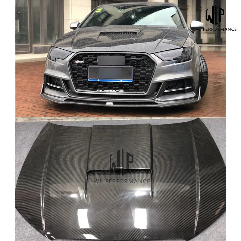 

A3 S3 Rs3 High Quality Full Carbon Fiber Engine Hood Bonnets Car Styling for Audi A3 S3 Rs3 Car Body Kit 17-19