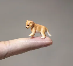 Wild Animal Little Lion Cubs Model Landscape Accessories Decoration figurine Action Figures Scene Material Kids Toys