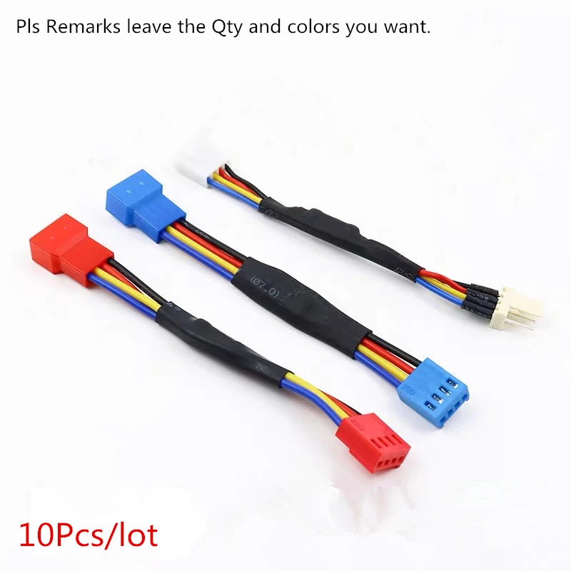 

10Pcs/lot Fan Resistor Cable 3 / 4 Pin Male to 3 / 4Pin Female Connector Reduce PC CPU Fan Speed Noise Resistor Slow down Cables