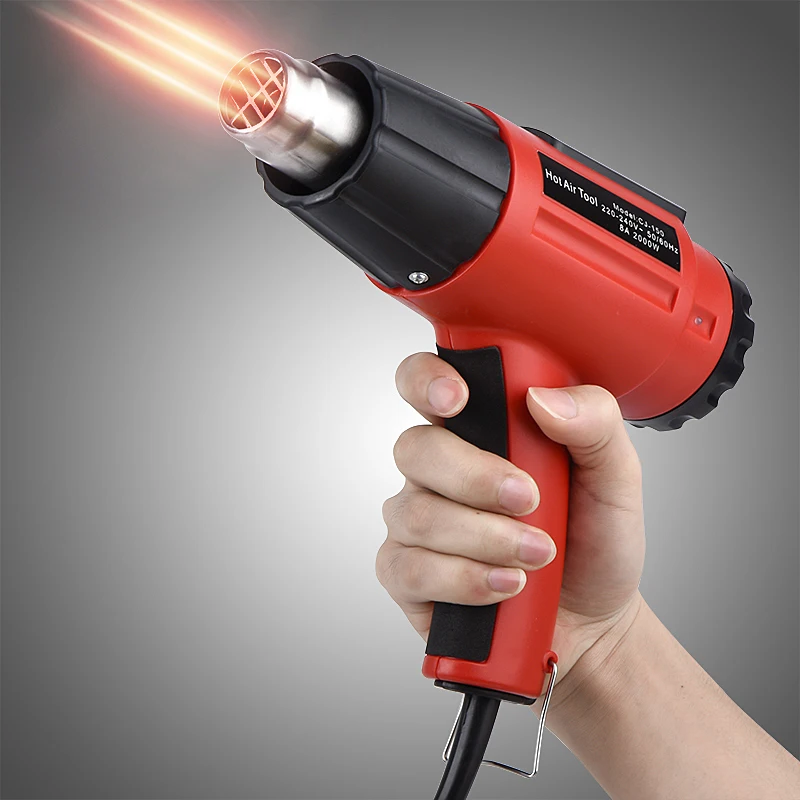 JCD 220V/110Vความร้อน 2000Wตัวแปรอุณหภูมิอุตสาหกรรมไฟฟ้าร้อนด้วยหัวฉีดสิ่งที่แนบมาเครื่องมือHairdry