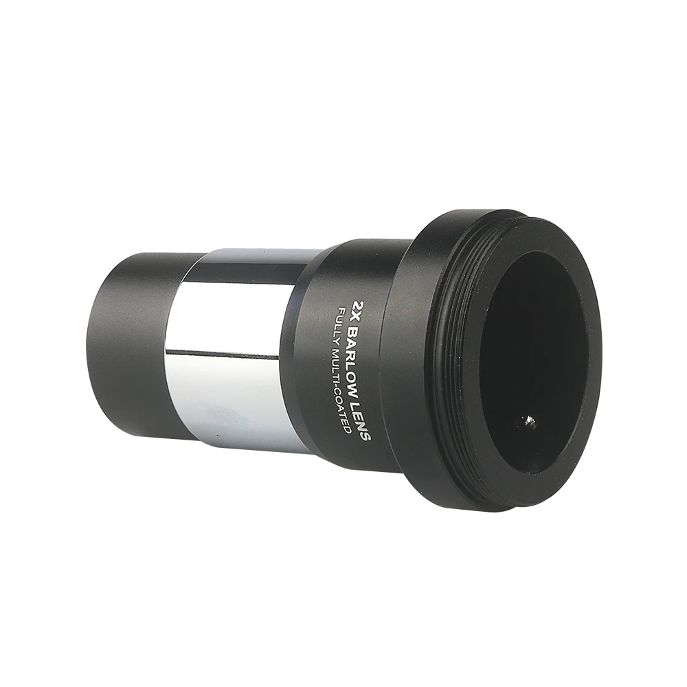 EYSDON-lente Barlow de 1,25 pulgadas, lente totalmente multicapa de Metal con rosca M42x0.75, interfaz de conexión de anillo en T para telescopio ocular