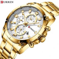 CURREN orologi da uomo Fashion Top Brand Luxury Business Automatic Date Watch Men Casual Waterproof Watch Relogio Masculino + Box