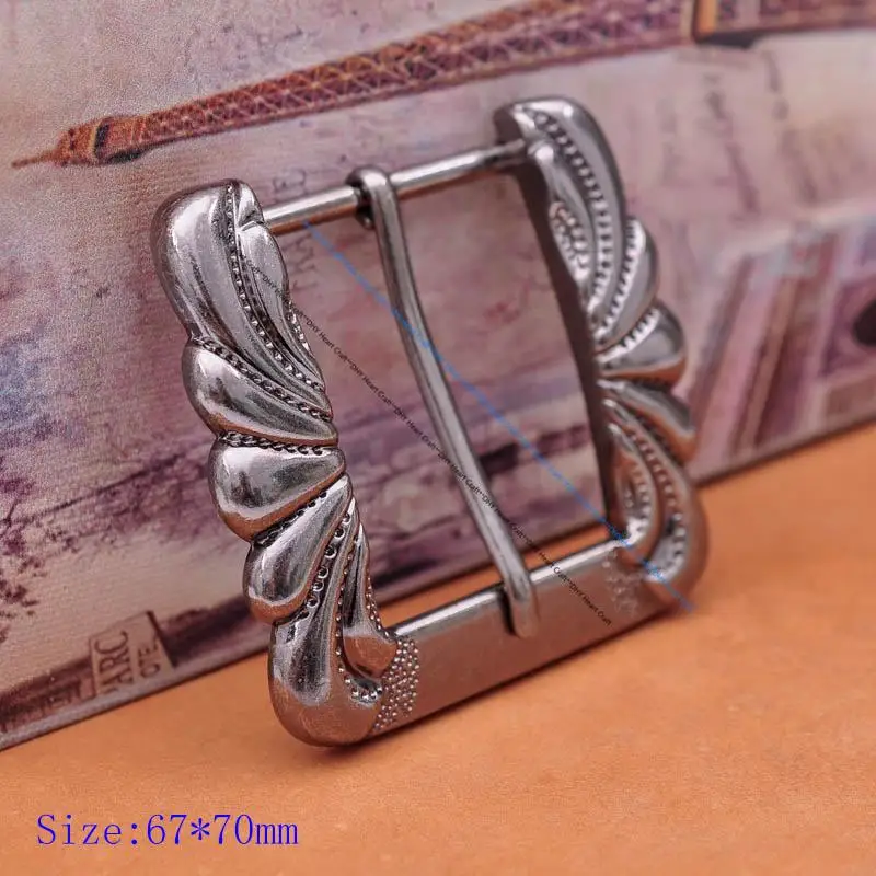 40mm Vintage Silver Western Cowboy Rodeo Jeans intagliati floreali abbigliamento cintura in pelle Leathercraft 3 pezzi Set fibbia della cintura di