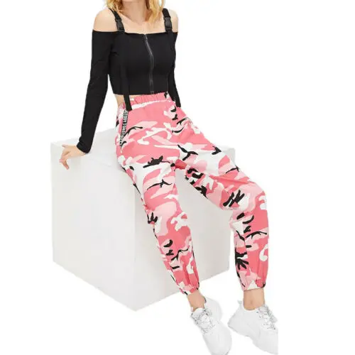 2019 New Women Summer Casual Camouflage Trousers Hip Hop Pants Military Army Combat Camo Hiking Sports Pants