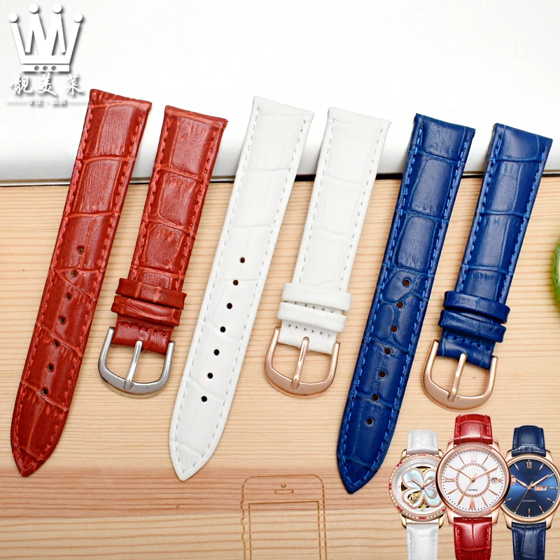 hot sell genuine leather watchband for brand wristband 12mm 14mm 15mm 16mm 17mm 18mm 19mm 20mm 22mm men women cow leather strap