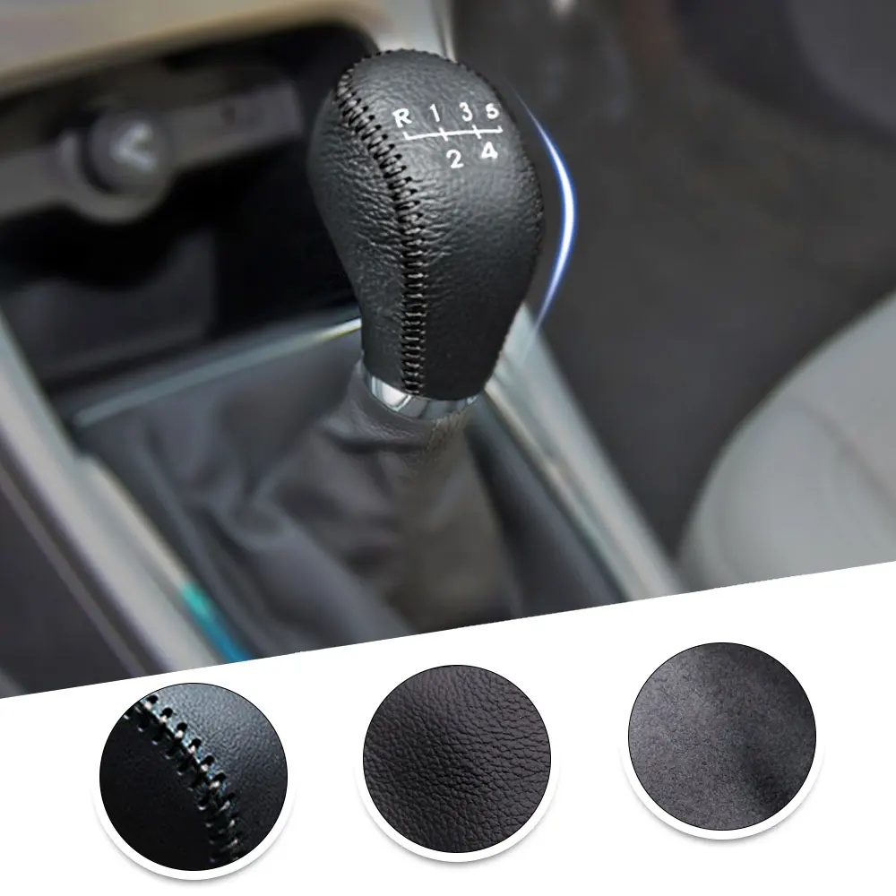 For For Buick Excelle 2004-2007 Accessories Gear Head Covers Interior Styling Faux  Leather Hand-Stitched Shift Knob