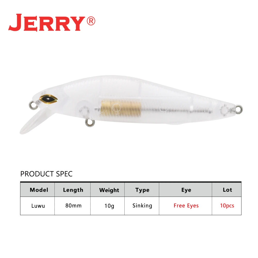 Señuelo Jerry Luwu casting lejano – Pececillo de buceo sin pintar - imagen 3
