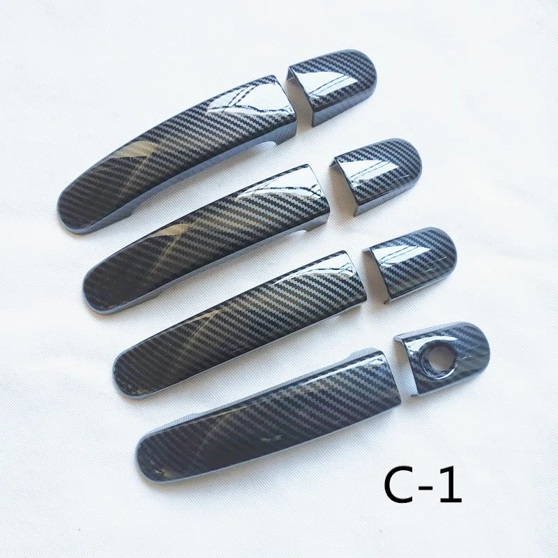 For Ford Focus Fordfocus 2 MK2 II 2006 2007 2008 2009 Accessories Door Handle Cover Trim  Plastic Imitation Carbon Fiber Europe