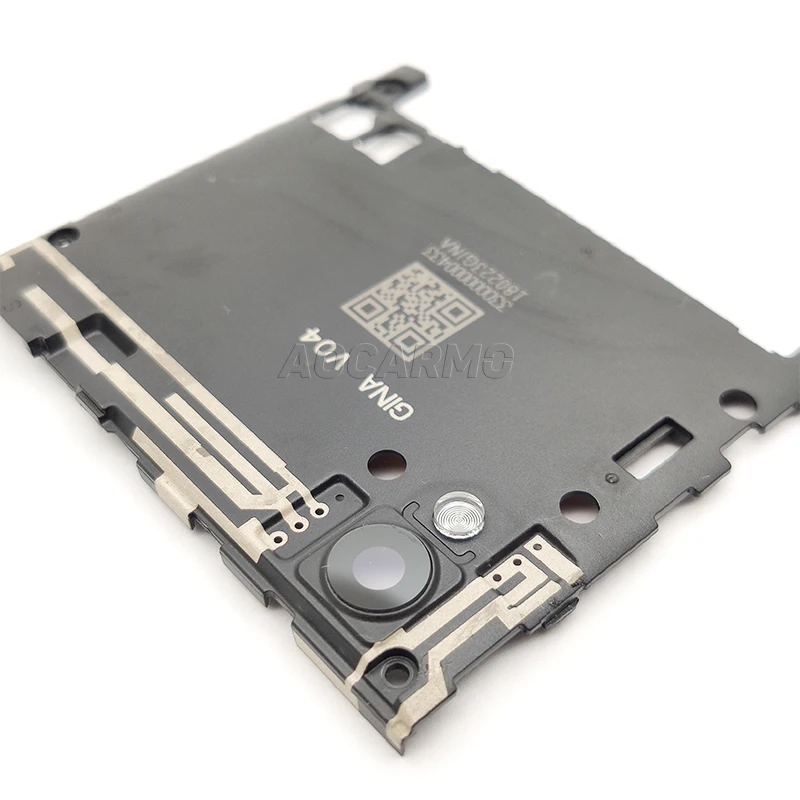 Aocarmo lente de cámara trasera con soporte de marco antena de señal cubierta de placa base para Sony Xperia L1 G3311 G3312 G3313