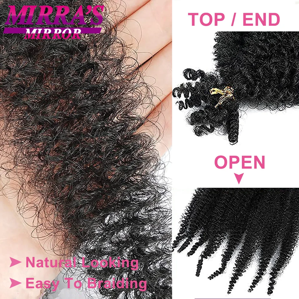 Springy Afro Twist Hair 16/24/28 pollici sintetico Pre-separato Afro Kinky Twist Crochet Hair Extension per Faux Locs Marley trecce