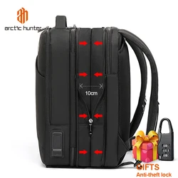 ARCTIC HUNTER Man Backpack Fit 15.6 inch Laptop USB Recharging Multi-layer High capacity Travel Male Bag backpacks double eleven