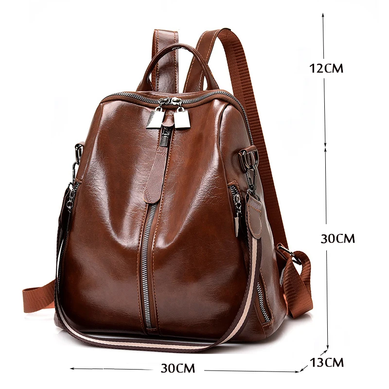 Women Soft Leather Backpacks High Capacity Female Back Pack Casual Travel Ladies Bagpack Machial Feminina For Teenager Grils Sac