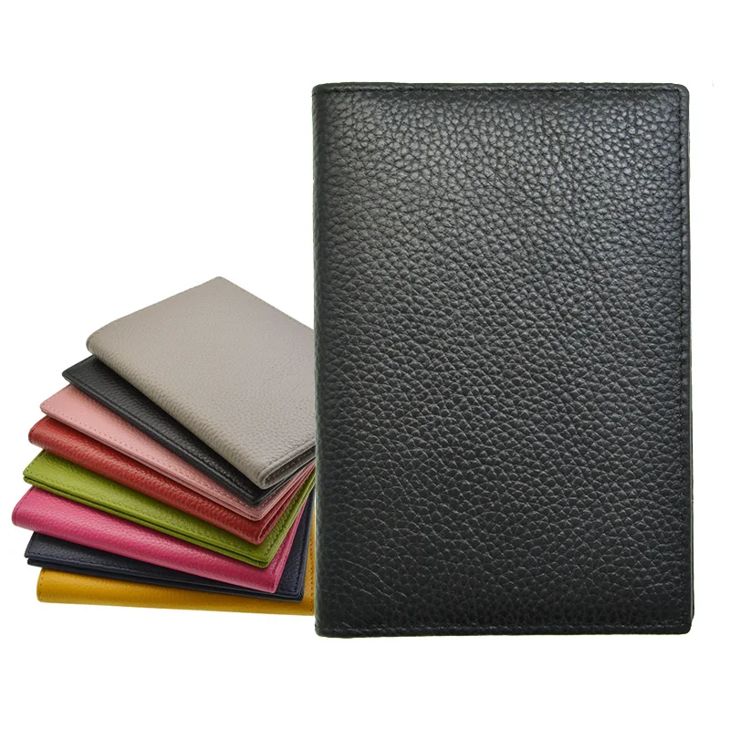 Porte-Passeport en Cuir de Vache group, Couverture de Documents en Bonbon Souple Composite, Étui avec Poche pour Billet de Vol, Porte-Cartes