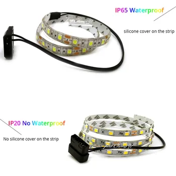 Led 빛 5050 빨간색 녹색 파란색 흰색 핑크 pc 케이스 12V 배경 PC 컴퓨터 케이스 접착 테이프 라이트 몰 렉스 커넥터 4Pin