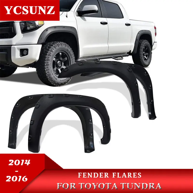 Wheel Arch Fender Flares For Toyota Tundra 2014 2015 2016 Double Cabin With Bolt Nut