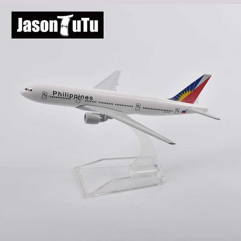 

JASON TUTU 16cm Philippines Boeing B777 Plane Model Aircraft Diecast Metal 1/400 Scale Airplane Model Gift Collection