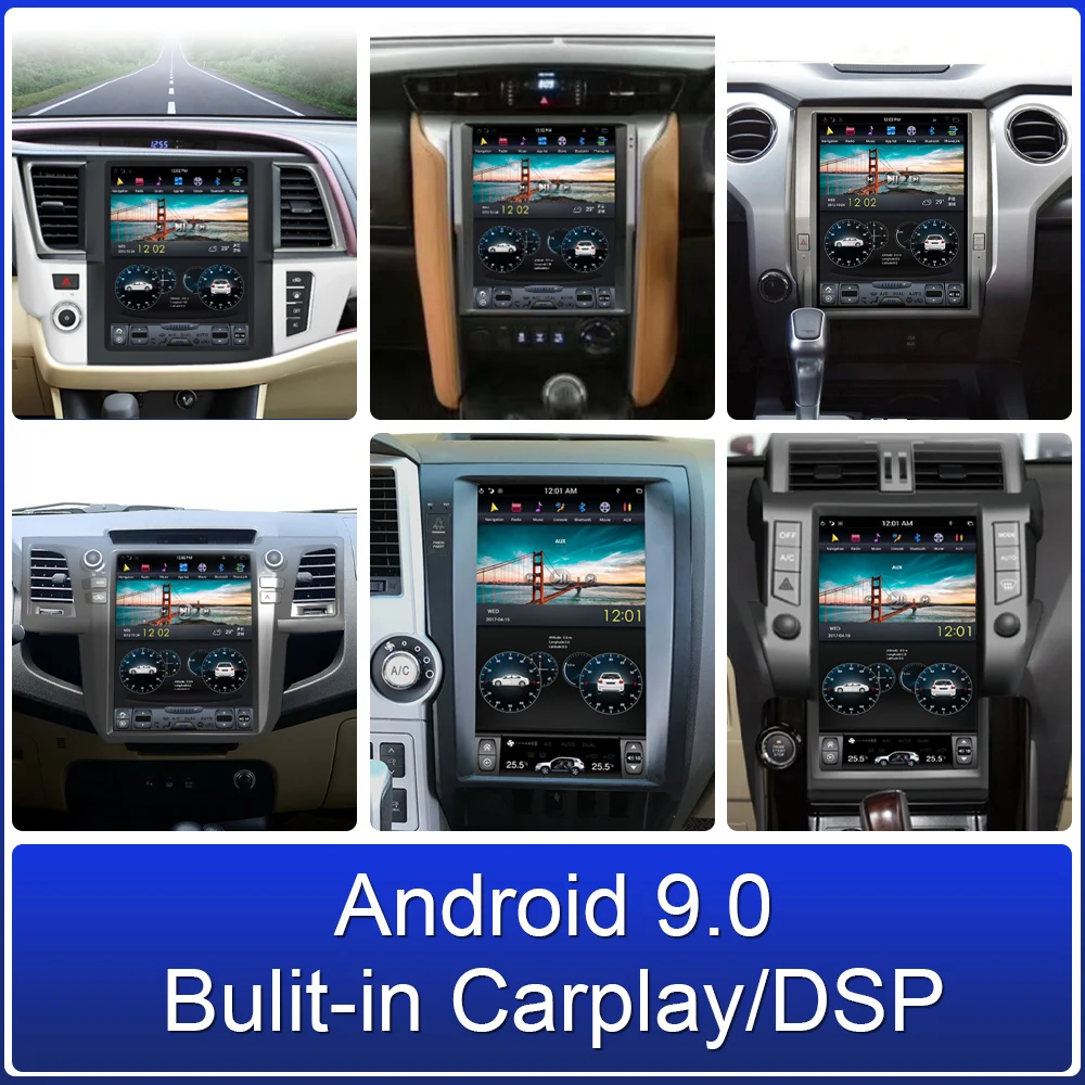 Car radio CARPLAY DSP FOR TOYOTA Land Cruiser Prado FOR Toyota Highlander  For Toyota Fortuner HILUX FOR Toyota Tundra Sequoia