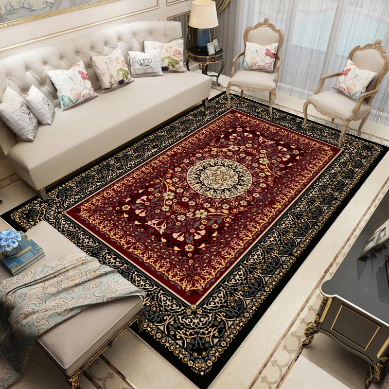 

Retro Rug Vintage Persian Carpetsfor Living Room Bedroom Area Rugs Non-Slip coffee table Mat Absorbent Boho Morocco Ethnic tapis