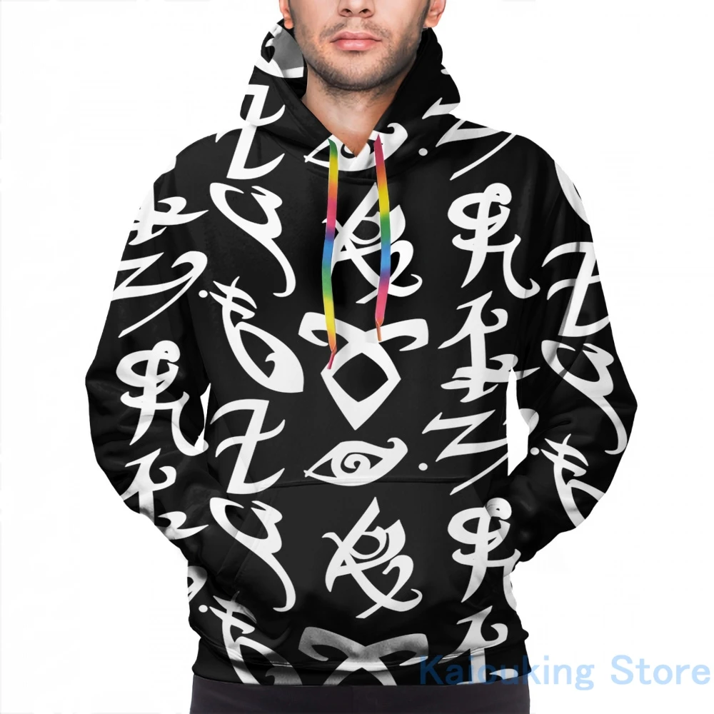 Mens Hoodies Sweatshirt for women funny Shadowhunters, Shadowhunters Runes, Mortal Instruments print Casual hoodie Streatwear