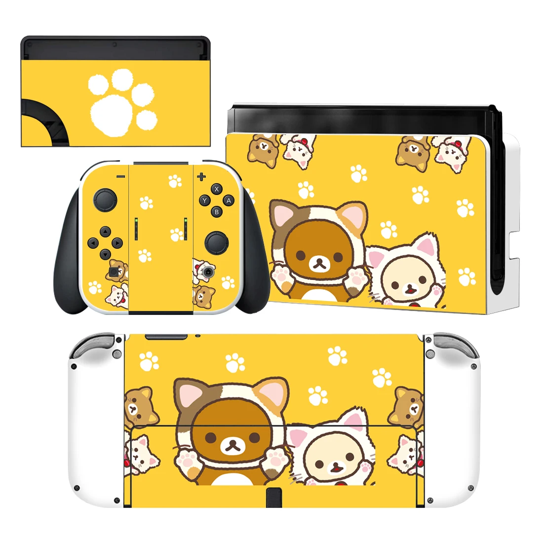 Rilakkuma Korilakkuma Nintendoswitch Skin Cover Sticker Decal for Nintendo Switch OLED Console Joy-con Controller Dock Vinyl