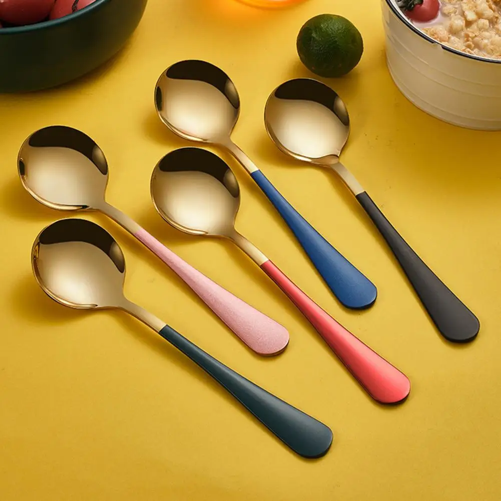 Table Spoon   Thick Round Soup Spoons  Soup Spoons High Quality Soup Spoons