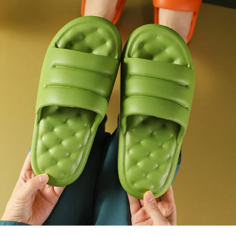 Women's Slippers NEW Thick Soled Soft Inner Slippers EVA Sofa Slide Women's Non Slip Sandals Men's Lovers Bath Shoes Slippers