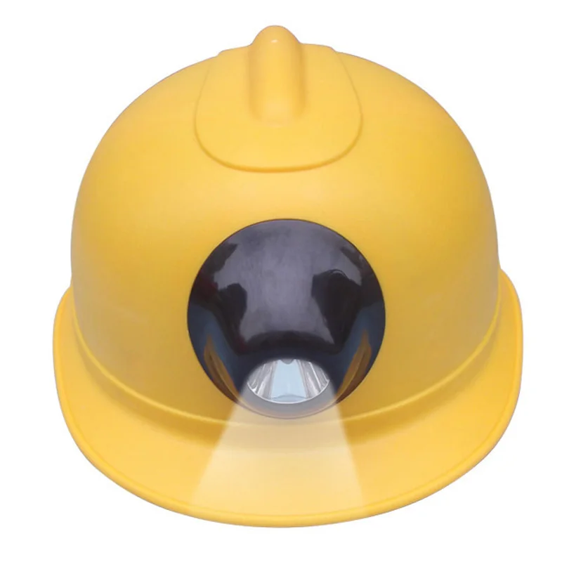 Mine ABS Crash Helmet Rechargable Li Battery Lamp Headlight Work Safety Hard Hat Contruction Workplace Miner Head Protective Cap