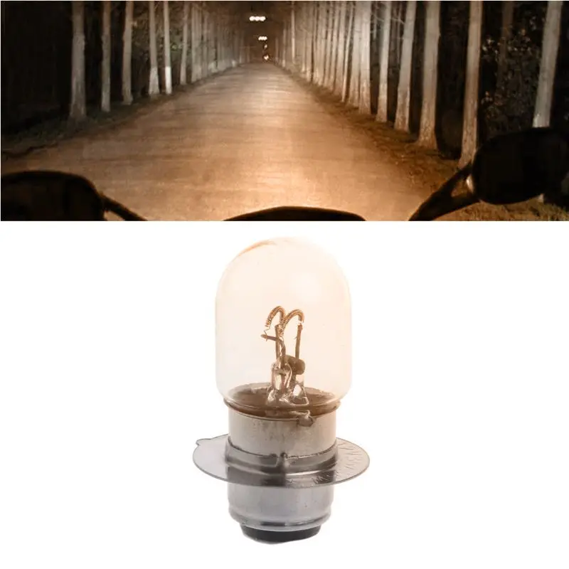 2021 New T19 P15D-25-1 DC 12V 35W White Headlight Double Filament Bulb For Motorcycle