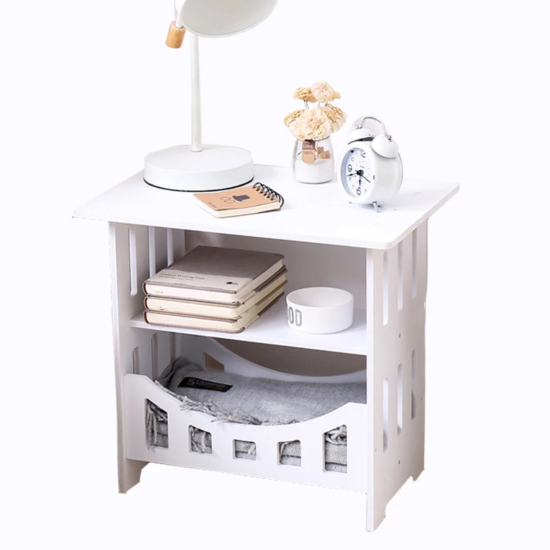 Simple Small Table Sofa Side Table Mini Square Table Living Room Coffee Table Bedside Storage Cabinet Bedroom Bedside Table