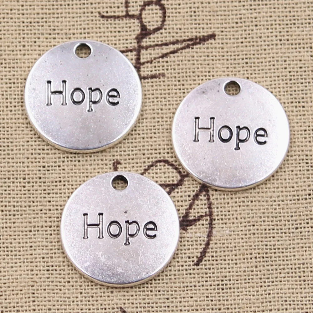 10pcs Charms Follow Your Heart Love Luck Hope Inspire 20x20mm Antique Silver Color Pendants Making DIY Tibetan Finding Jewelry