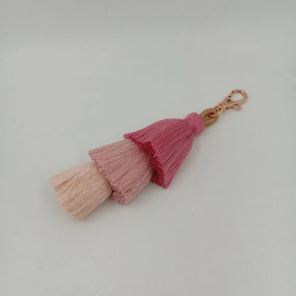 Fashion Rayon Tassel Keychain 16cm DIY Bag Hanger Home Decor Accessory