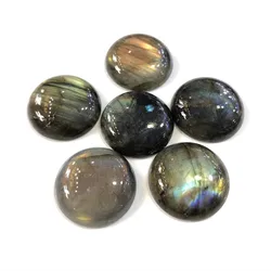 Strong Blue Light Labradorite Cabochon 25mm Round Shape 1pc Gemstone Beads For Jewelry Making Natural Stones Ring Face