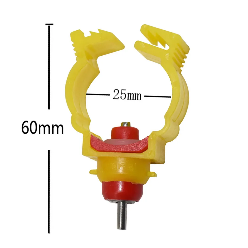 40 Pcs 25 Mm Chicken Quail Bird Automatic Water Bowl Yellow Nipple Drinker Hanging Drinking Cup Chicken Equipment