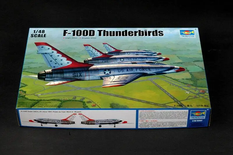 Trumpeter 02822 1/48 F-100D in Thunderbirds livery Model Kit