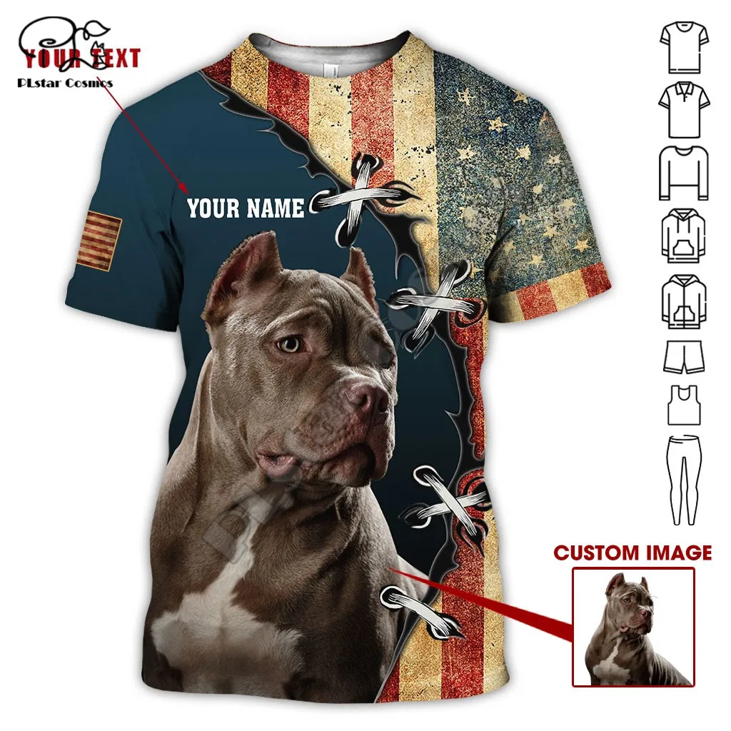 

PLstar Cosmos Pit Bull Dog Terrier 3D Printed Animal T-shirt Harajuku Streetwear Men/Women Short Sleeve Drop Shipping Style-P28