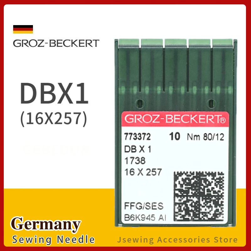 50PCS DBX1 Groz-Beckert Sewing Machine Needles For Industrial 16X257 1738 JUKI BROTHER SINGER CONSEW Accessories Parts