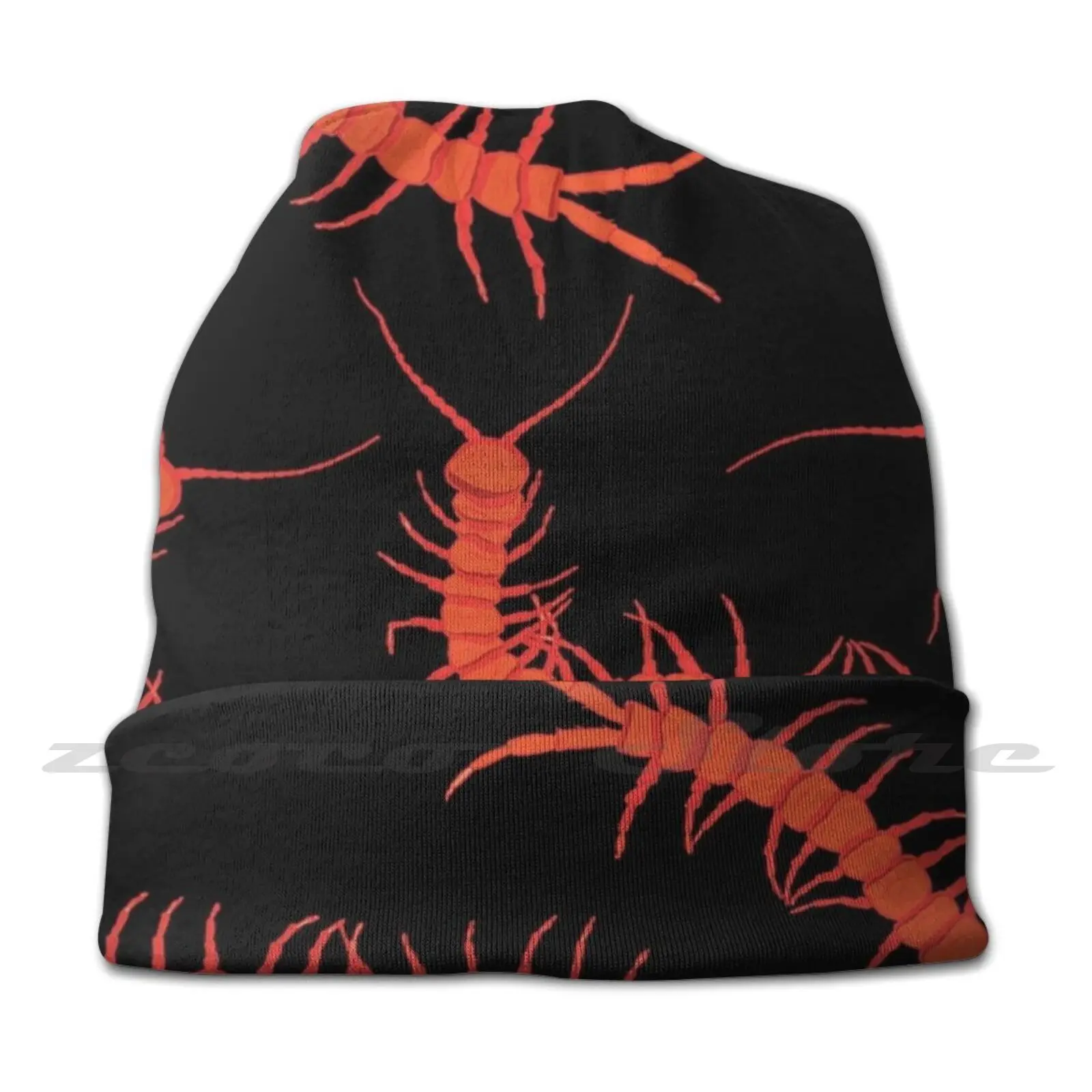 Manypedes Knit Hat Elastic Soft Personalized Pattern Present Cap Centipedes Creepy Crawly Bugs Insects Gross Creepy