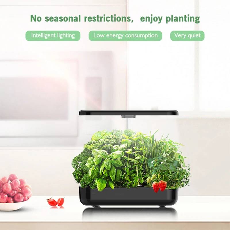 Hydroponics Growing System 12 Pods Indoor Herb Garden With Led Grow Light Smart Garden Planter For Home Kitchen Automatic Timer