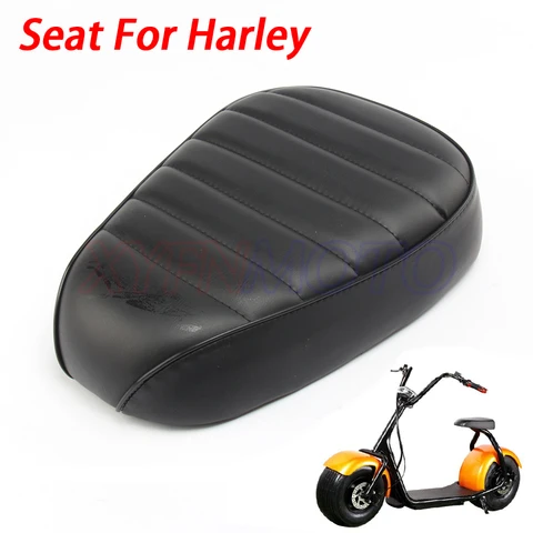 Сиденье для мотоцикла, ПАССАЖИРСКОЕ СИДЕНЬЕ, спинка, подушка, подушка для Harley, Honda, Suzuki, Kawasaki, черные кожаные сиденья для электрического скутера