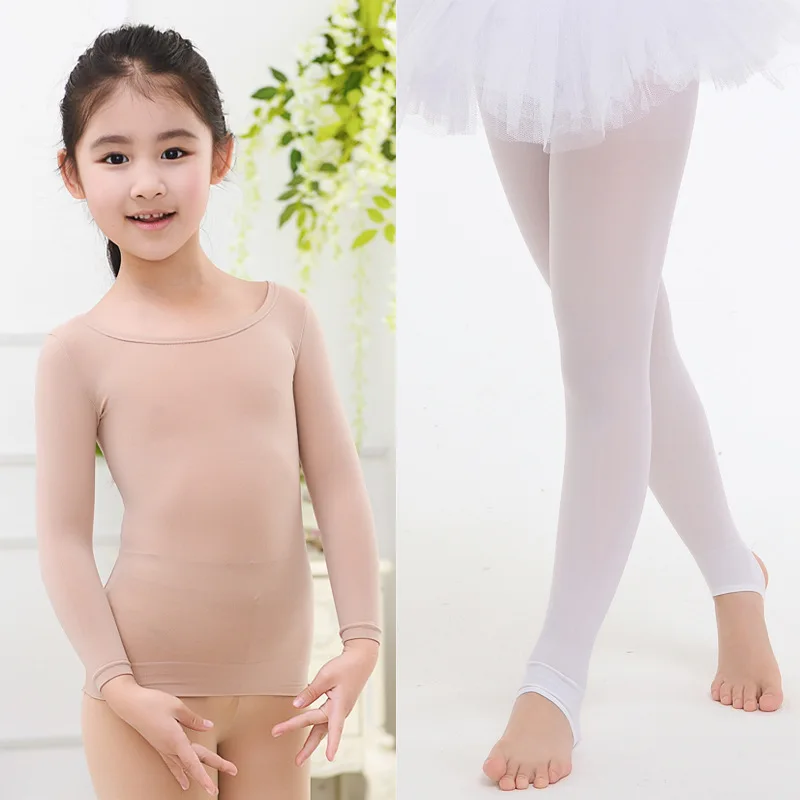 2021 Baby dance Set Pantyhose Children skin color dance dress Flesh color leggings Tight leggings underwear workout wear tights