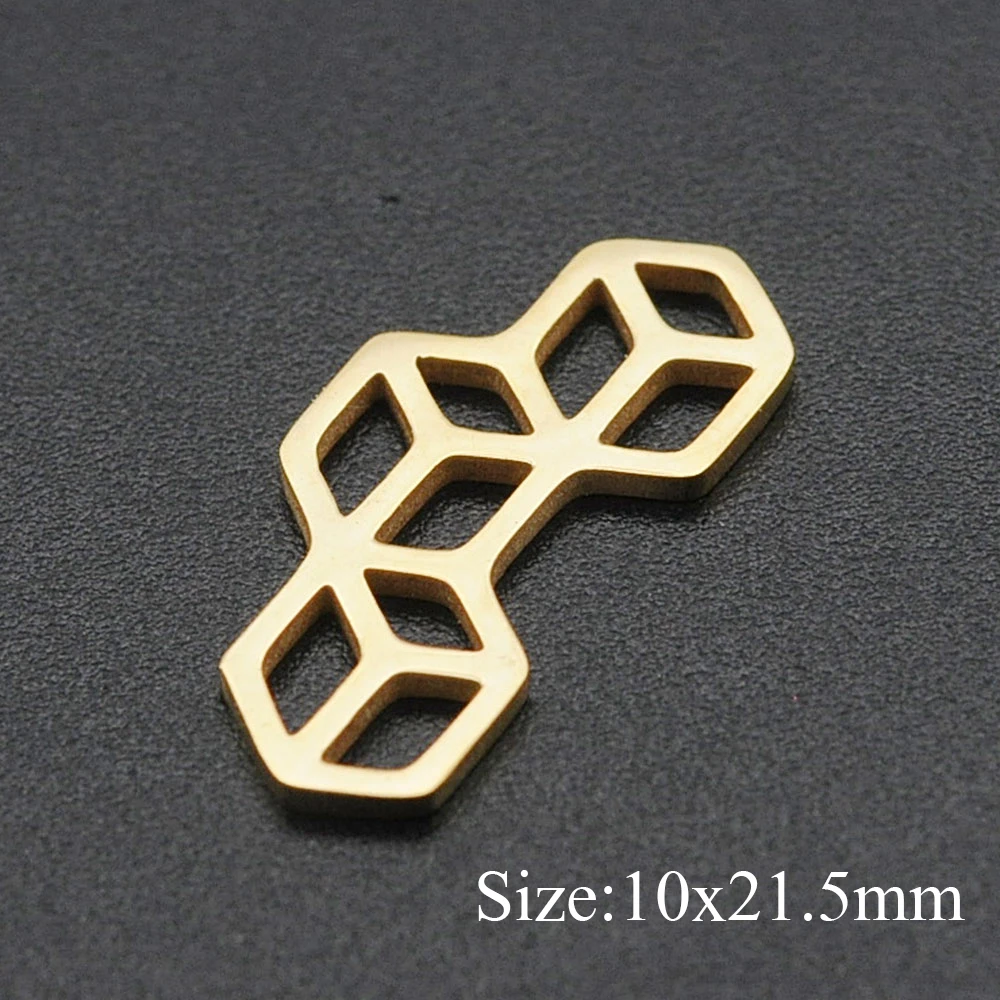 10pcs/lot 316 Stainless Steel Different Geometric DIY Earring Connectors Findings Charm Pendant Wholesale  OEM Order Accepted