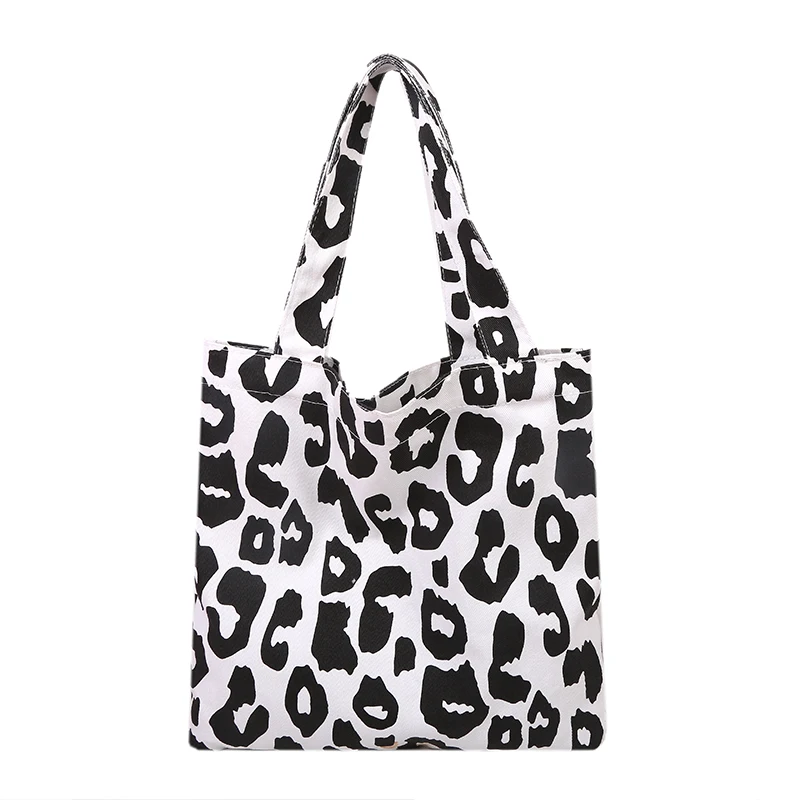 Shoulder Bags Women Shopping Casual Tote Leopard Luxury Designer Students Handbags Fashion High Street Canvas Large Capacity Ins