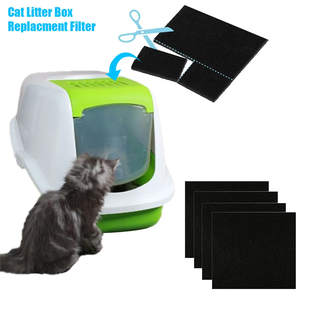 4/6Pcs Activated Carbon Filter For Pet Cat Litter Box Filter Cat Dog Kitten Deodorizing Filters Carbon Pack Deodorant Very Well